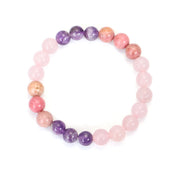 Buddha Stones 108 Mala Beads Amethyst Rose Quartz Spiritual Healing Tassel Bracelet Mala Bracelet BS Bracelet