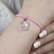 Buddha Stones Lucky Pink Crystal Fox Love String Bracelet Bracelet BS 4