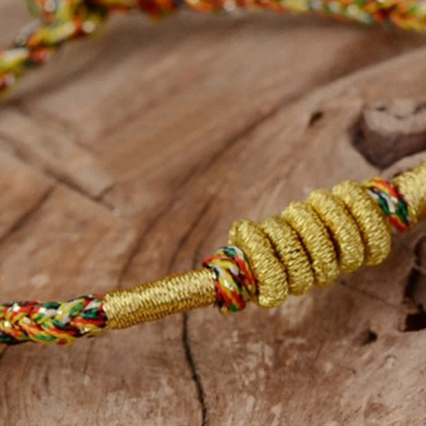 Buddha Stones Handmade Colorful King Kong Knot Protection Braid String Bracelet Bracelet BS 4