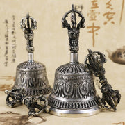 Buddha Stones Tibetan Meditation Bell and Vajra Dorje Copper Decoration Set Buddhist Supplies BS main
