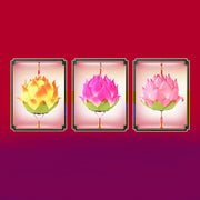 Buddha Stones DIY Lotus Flower Dragon Lantern Tassel Lamp Decoration Decorations BS 32