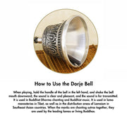 Buddha Stones Tibetan Meditation Bell and Vajra Dorje Copper Decoration Set Buddhist Supplies BS 19