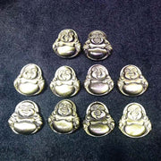 Buddha Stones Laughing Buddha Gold Sheen Obsidian Wealth Necklace Pendant Necklaces & Pendants BS 5