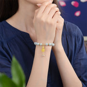 Buddha Stones Natural Jade Amber Happiness Abundance Bracelet Bracelet BS 4