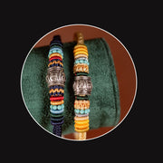 Buddha Stones Handmade 925 Sterling Silver Tibetan Om Mani Padme Hum Purity Braided Bracelet