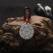 Buddha Stones 999 Sterling Silver Buddha Om Mani Padme Hum Wisdom Necklace Pendant Necklaces & Pendants BS 5