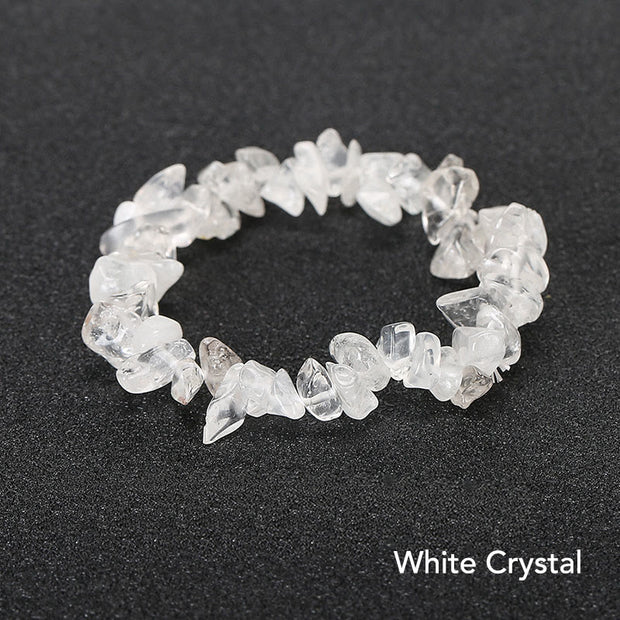 Natural Irregular Shape Crystal Stone Warmth Soothing Bracelet Bracelet BS White Crystal