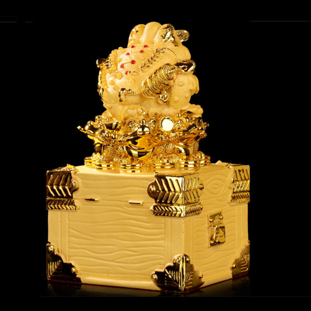 Buddha Stones Feng Shui Money Frog Statue Luck Wealth Decoration
