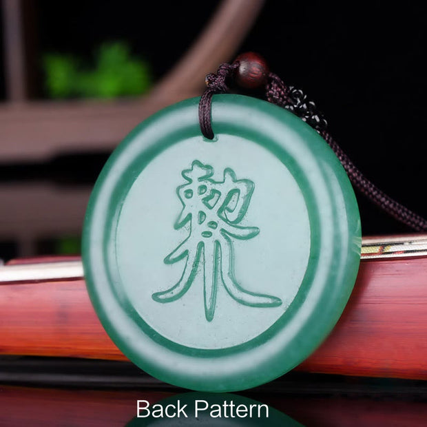 Buddha Stones Green Aventurine Yin Yang Balance Necklace Pendant Necklaces & Pendants BS 3