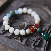 Buddha Stones Bodhi Seed Lotus Bead Carved Peace Harmony Bracelet