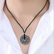 Buddha Stones Mountain Ghosts Spend Money Bagua Design Copper Coin Harmony Necklace Pendant Necklaces & Pendants BS 4