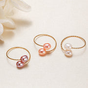 Pearl Happiness Wealth Double Single Ring Ring BS 6