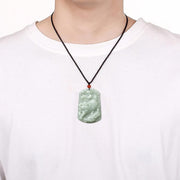Buddha Stones Natural Jade 12 Chinese Zodiac Abundance Amulet Pendant Necklace Necklaces & Pendants BS 8