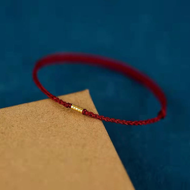 FREE Today: Keep Positive Golden Bead Braided String Lucky Bracelet Anklet FREE FREE 5