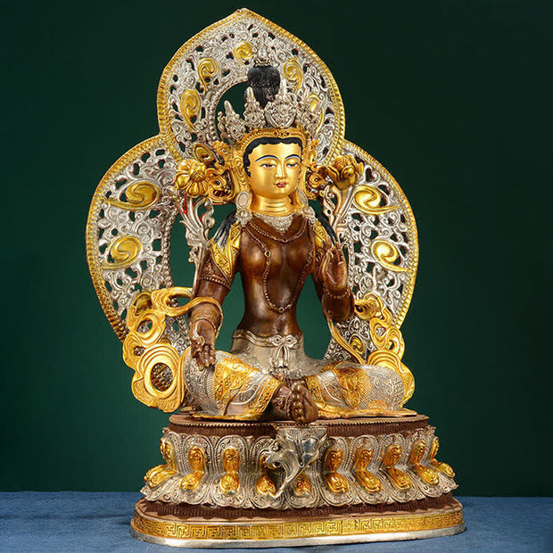 Buddha Stones Bodhisattva Green Tara Hope Copper Statue Decoration Decorations BS 2