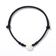 Buddha Stones 999 Sterling Silver Bean Design Luck Connection Handmade Braided Bracelet
