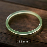 Buddha Stones Natural Green Chalcedony Strength Courage Cuff Bangle Bracelet Bracelet Bangle BS 55mm