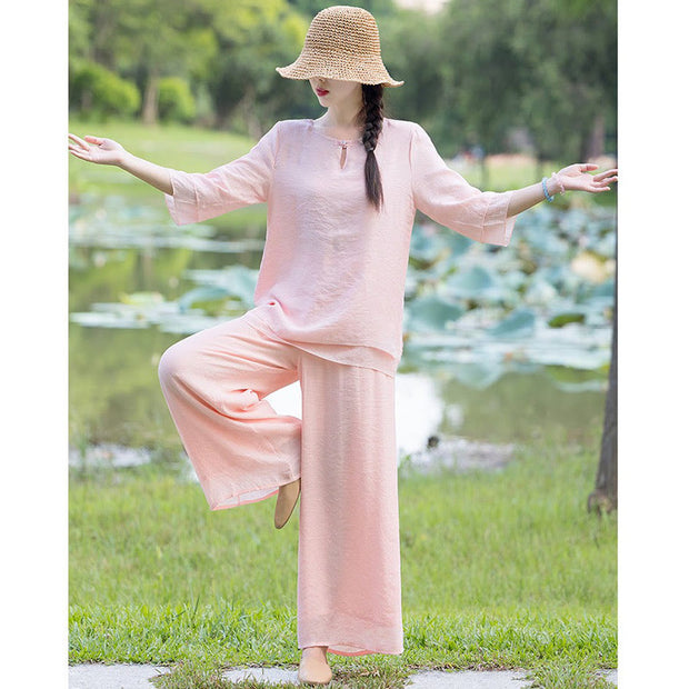 Tai Chi Meditation Prayer Zen Spiritual Morning Practice Clothing Women's Set Clothes BS 20