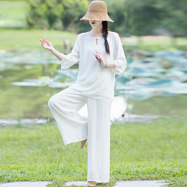 Tai Chi Meditation Prayer Zen Spiritual Morning Practice Clothing Women's Set Clothes BS 2
