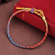 Buddha Stones Handcrafted Luck Colorful Rope Child Adult Bracelet