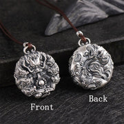 Buddha Stones 999 Sterling Silver Nine Dragons Playing With A Pearl Luck Protection Necklace Pendant Necklaces & Pendants BS 2