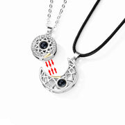 Buddha Stones Magnetic Sun Moon Couple Heart Protection Necklace Pendant Necklaces & Pendants BS 9