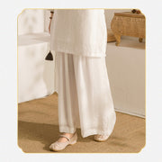 Buddha Stones 2Pcs Long Sleeve Yoga Clothing Meditation Clothing Top Pants Women's Set Clothes BS 7