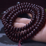 Buddha Stones Natural Tibet 108 Mala Beads Purple Bodhi Seed Wealth Bracelet Mala Bracelet BS 8mm
