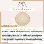 Buddha Stones Natural Cinnabar Peace Buckle Blessing String Bracelet
