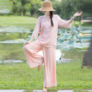 Tai Chi Meditation Prayer Zen Spiritual Morning Practice Clothing Women's Set Clothes BS 14