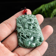 Chinese Zodiac Dragon Jade Strength Necklace String Pendant Necklaces & Pendants BS 4