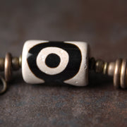 Buddha Stones Ebony Wood Dzi Bead Copper Protection Couple Bracelet Bracelet BS 4