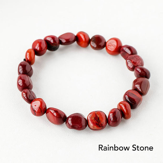 Natural Irregular Shape Crystal Stone Spiritual Awareness Bracelet Bracelet BS Rainbow Stone