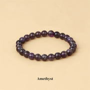 Buddha Stones Natural Stone Quartz Healing Beads Bracelet Bracelet BS 8mm Amethyst