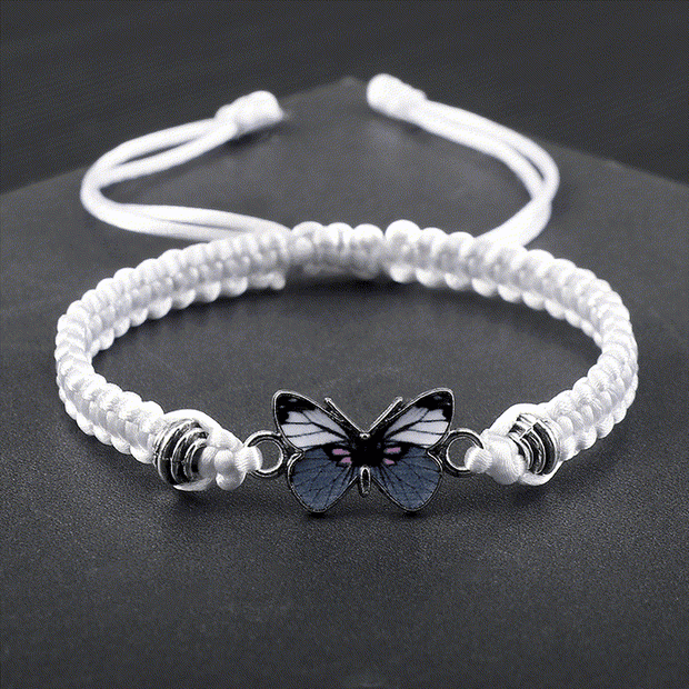 Buddha Stones Butterfly Freedom Love String Charm Bracelet Bracelet BS 5