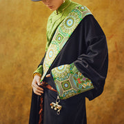 Buddha Stones Tibetan Shirt Robe Clothing Lhasa Jacquard Robe Men Clothing