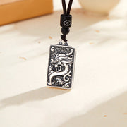 Buddha Stones 999 Sterling Silver Year Of The Dragon Lucky Flying Dragon Success Necklace Pendant