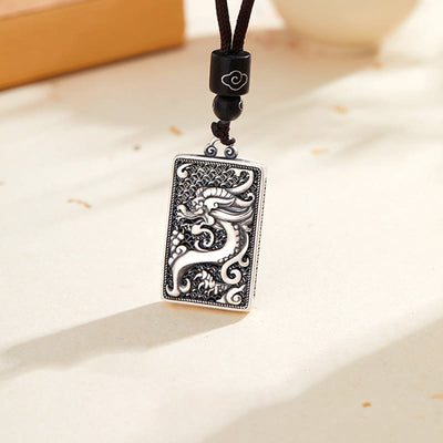 Buddha Stones 999 Sterling Silver Year Of The Dragon Lucky Flying Dragon Success Necklace Pendant Necklaces & Pendants BS Dragon(Luck♥Strength)