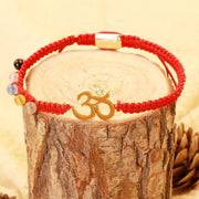 Tibetan Handmade OM Mindfulness Red String Bracelet (Extra 40% Off | USE CODE: FS40) Bracelet BS 4