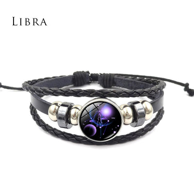 Buddha Stones 12 Constellations of the Zodiac Moon Protection Bracelet Bracelet BS Libra