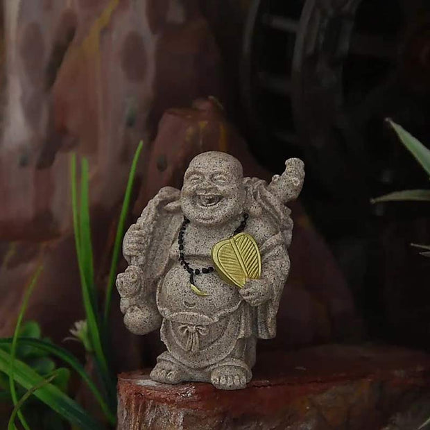 Buddha Stones Laughing Buddha Resin Statue Blessing Home Decoration Decorations BS 7