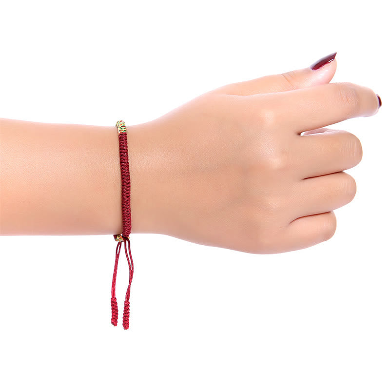 Buddha Stones Tibetan Handmade Multicolor King Kong Knot Luck Strength