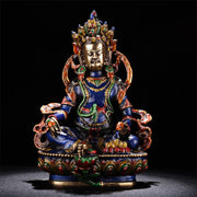 Buddha Stones Yellow Jambhala Bodhisattva Figurine Serenity Copper Statue Home Decoration Decorations BS 25.5cm