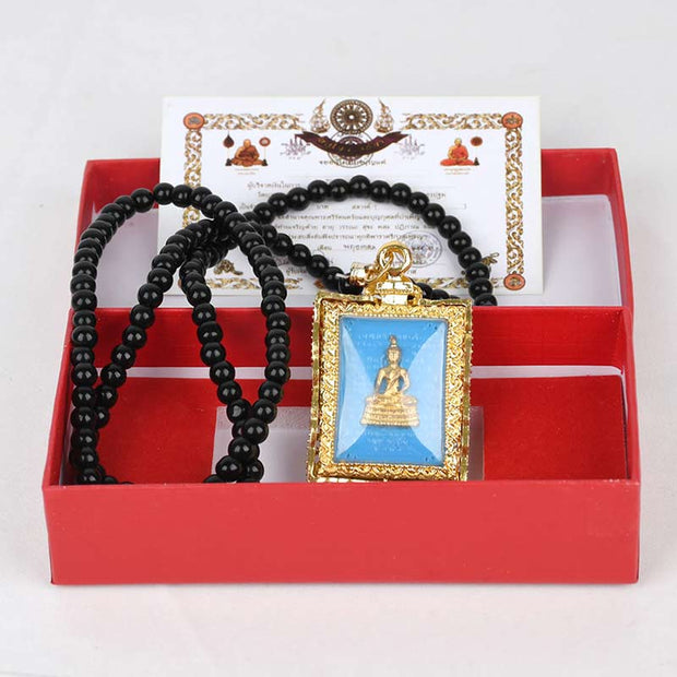 Obsidian Buddha Serenity Pendant Necklace (Extra 30% Off | USE CODE: FS30) Necklaces & Pendants BS 2