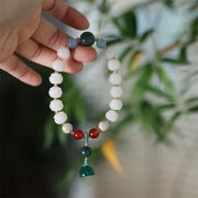 Buddha Stones Bodhi Seed Lotus Bead Carved Peace Harmony Bracelet Bracelet BS Bodhi Seed Lotus Beads(Wrist Circumference 14-17cm)