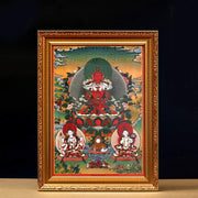 Buddha Stones Tibetan Framed Thangka Painting Blessing Decoration Decorations BS 2