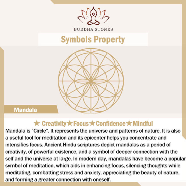 Buddha Stones Mandala Pattern Beads Creativity Necklace Pendant Necklaces & Pendants BS 13