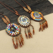 Buddha Stones Mandala Pattern Beads Creativity Necklace Pendant Necklaces & Pendants BS 1