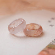 Buddha Stones Natural Sakura Agate New Beginning Ring