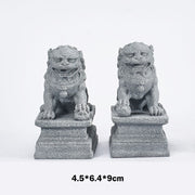 Buddha Stones Lion Fu Foo Dogs Elephant Ward Off Evil Blessing Home Decoration Decoration BS Large Fu Dogs